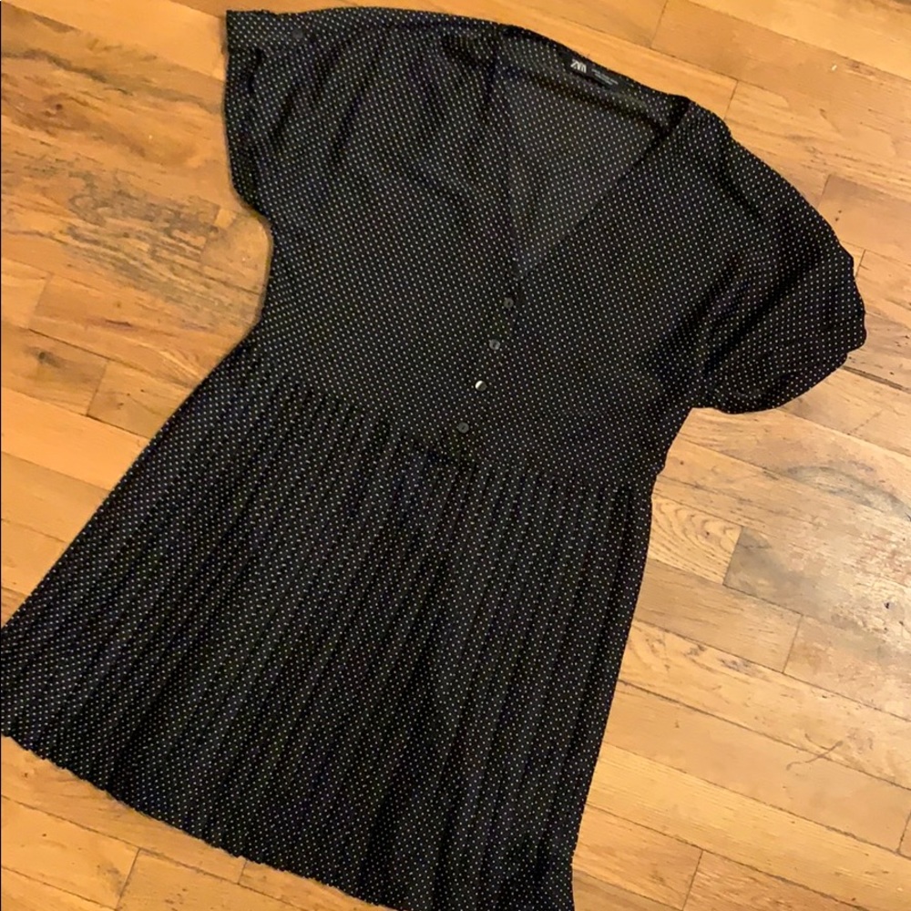 B/W Polka Dot Dress by Zara, XS
